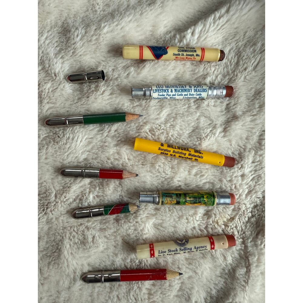 Vintage Bullet Pencils Advertising Lot of 5 #3 - Picture 3 of 3